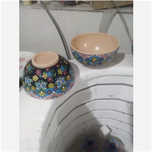 کاسه بزرگ مینا کاری (پس کرایه)