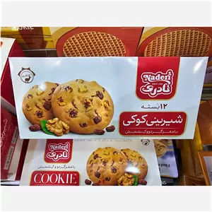 کوکی گردو و کشمش نادری وزن 500 گرمی