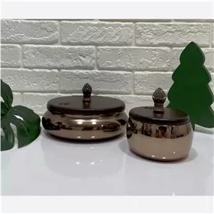 قندان تک نفره فلزی درب چوبی طرح آنتیک