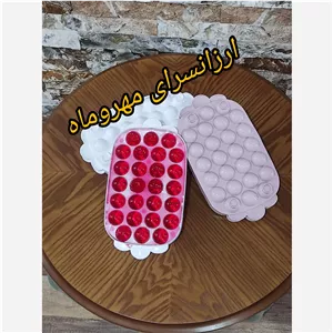 قالب یخ و ژله 2 تکه 26 توپی درب دار یک عددی