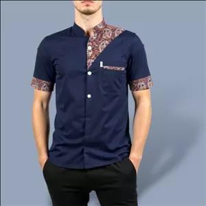 روپوش و لباس آشپزی و رستوران مدل صدرا سرمه ای مردانه