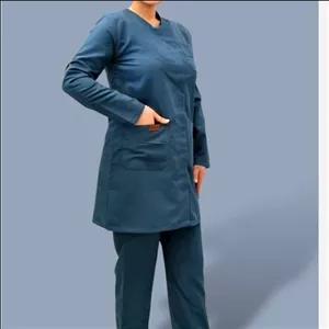 اسکراب شلوار پزشکی اتاق عمل مدل لیانا زنانه رنگ سبز کله غازی دکمه مخفی