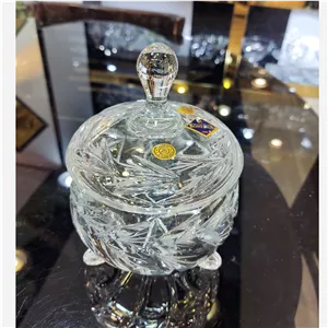 قندان سه پایه کریستال مدل لتوس برند بوهمیا (پس کرایه)