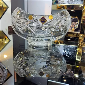 کشکول نیم پایه کریستال مدل لتوس برند بوهمیا مدل کعب دار (پس کرایه)
