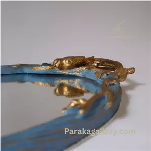 سینی پلی استر آبی
