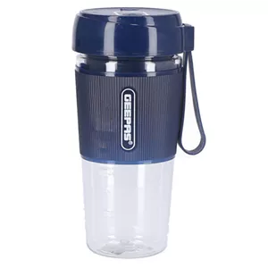 مخلوط کن قابل حمل شارژی Geepas مدل 300ml میکسر مینی دستی برای اسموتی و شیک جنس استیل ضدزنگ 50 وات