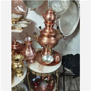 سماور مسی (گازی)6لیتری سرویس کامل و سنگین
