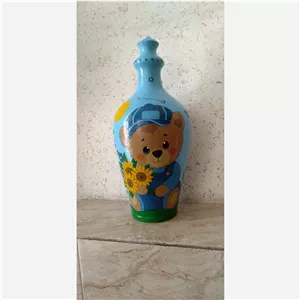 قلک سفالی طرح خرس سایز 35 سانتی 