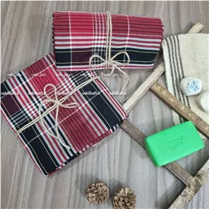  حوله یزدی مسافرتی سایز متوسط 100 در 150 طرح لنگی در رنگبندی صد در صد نخی برند رامش