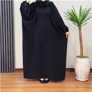 مانتوعبایی محرمی جلوزیپ نگین دار