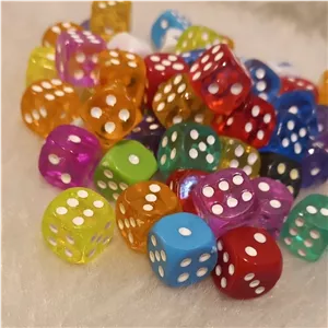 تاس رنگی شیشه ای 
