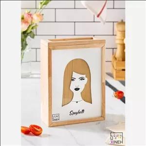 بانکه حبوبات چوبی جا حبوبات چوبی عروس جاحبوباتی چوبی مناسب جهیزیه شیشه حبوبات  