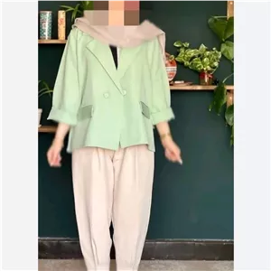 ست کت و شلوار کرپ مازراتی ترندی کت اورسایز شیک
