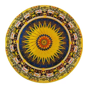 پد ماوس ترمه آفتاب گردان مچر MR-32 جنس پارچه و لاتکس دوردوخت نخی 260x260mm