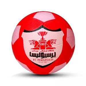 توپ فوتبال طرح پرسپولیس رنگ قرمز  سایز 4 کیفیت خوب با قیمت مناسب
