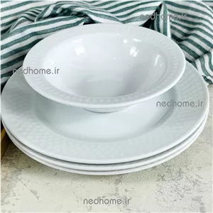  ماست خوری فله ای چینی زرین طرح سفید رادیانس (یک عدد) درجه یک 