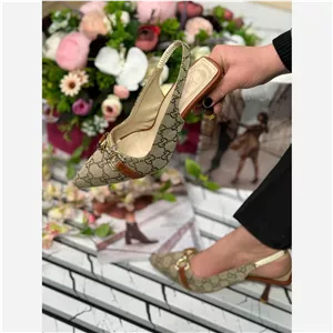کفش پاشنه بلند گوچی کرم دخترانه زنانه صندل GUCCI کرمی عسلی پاشنه دار چرم شیک مجلسی استلتو لودشکا تابستانی تابستونی151