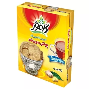 پولکی زنجبیلی بدون قند کامور وزن 150 گرم