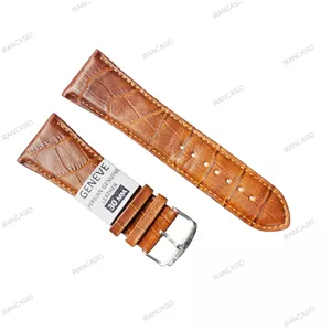 موتور ساعت مچی چرم ژنو رنگ قهوه ای شتری 