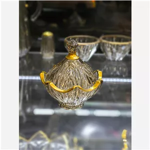 قندان امپریال شامپاینی لب طلا اکلیل