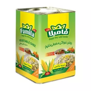 روغن ذرت نیمه جامد فامیلا امگاسه وزن 5 کیلوگرم جدید کیفیت عالی 