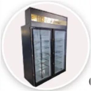 یخچال ایستاده ویترینی. دو در .گالوانیزه 
