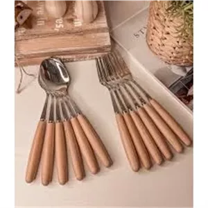 ست قاشق و چنگال 12پارچه دسته بامبو
