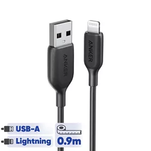 کابل تبدیل USB به لایتنینگ انکر مدل Anker PowerLine A8812 طول 0.9 متر