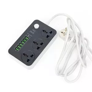 3 راهی و محافظ شوک الکتریکی HG 136U هوشمند با 6 ورودی USB و 3 پریز برق اصلی قیمت عالی