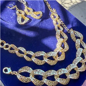 سرویس زنانه شنل تراش طراحی زنجیری روکش طلا مستر کوالیتی