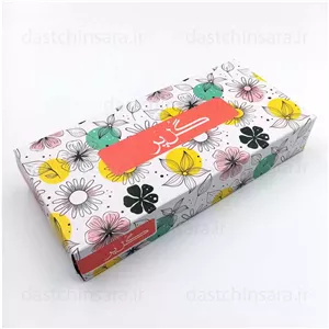 دستمال کاغذی جعبه ایی 100 برگ (50 برگ دولایه) گل پرتالاری