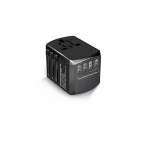 مبدل برق جهانی گرین لاین با ۴ پورت USB مدل GNAD4USBBK