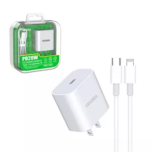 شارژر دیواری 20 وات کاکوسیگا مدل KSC-819 PD به همراه کابل لایتنینگ