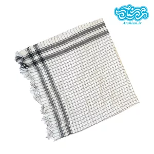 چفیه نخی سفیدرنگ طرح ایرانی کدs100