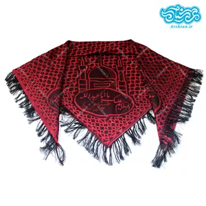 چفیه طرح عربی ذکردار قرمز