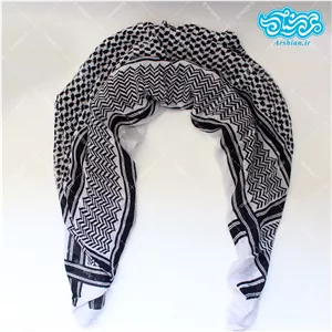چفیه طرح عربی مدل فلسطینی مشکی