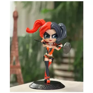 فیگور کیوپاسکت هارلی کویین موی قرمز و مشکی Harley Quinn