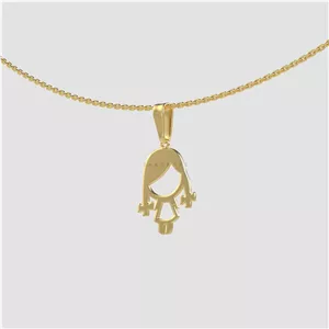 آویز طلا دخترک کد 01