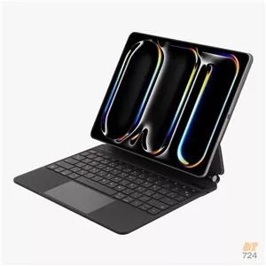 کیبورد کیس بی‌سیم آیپد پرو ۱۳ اینچ ۲۰۲۴ لولو مدل ‎AeroBoard‎ با تاچ‌پد و نور ۷ رنگ، مشکی – کد ‎LVLABKP13BK‎