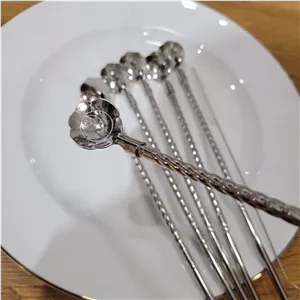 قاشق شربت خوری نی دار 6عددی برند یونیک