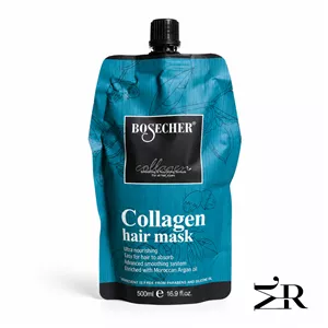 ماسک مو کلاژن بوسچر BOSECHER® Collagen Hair Mask حجم 500 میلی‌لیترترمیم، آبرسان و تقویت‌کننده مو