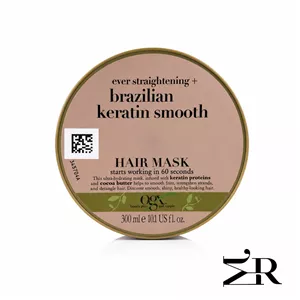 ماسک مو کراتین برزیلی  OGX مدل Brazilian Keratin Smooth  حجم 300 میل