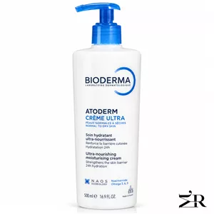 کرم مرطوب ‌کننده صورت و بدن بایودرما اتودرم کرم اولترا  Atoderm Crème Ultra  حجم ۵۰۰ میلی‌ لیتر
