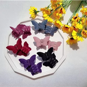 خرید کلیپس پروانه‌ای مخملگیره موی شیک و فانتزی