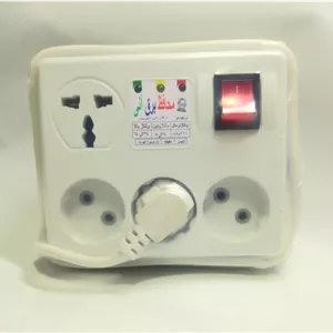 محافظ برق  3 خانه باتبدیل 3 به 2 ،با سیم 3 متری ، با خروجی 10 آمپر