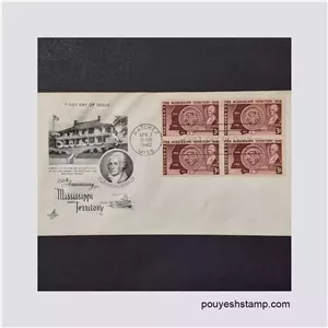 پاکت مهرروز آمریکا_رودخانه می سی سی پی 1948