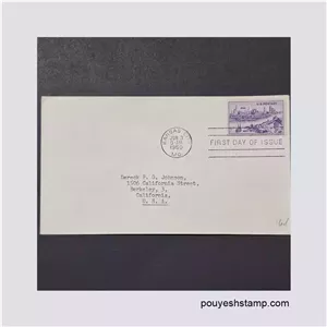 پاکت مهرروز آمریکا_شهرها_ کانزاس 1950