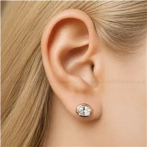 گوشواره زنانه ژوپینگ طلایی 
