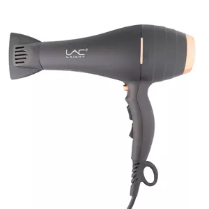 سشوار حرفه‌ای لاک لایچی مدل L-9010 با توان 2200 وات، موتور AC قدرتمند، دو حالت سرعت و دما، عملکرد یونی، دکمه باد سرد، سیستم جلوگیری از گرم شدن بیش از حد، همراه با متمرکزکننده باریک و پهن، رنگ مشکی مات