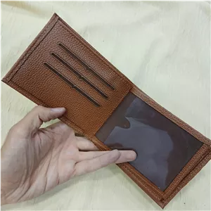 کیف پول مردانه جیبی چرم صنعتی طرح پولو مشکی و قهوه و عسلی